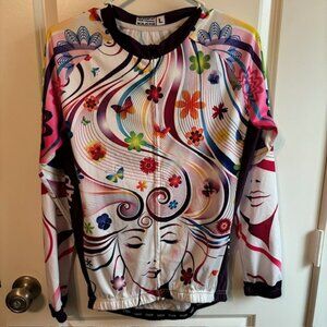 Women's Bike Jersey Multi colored Size L EUC